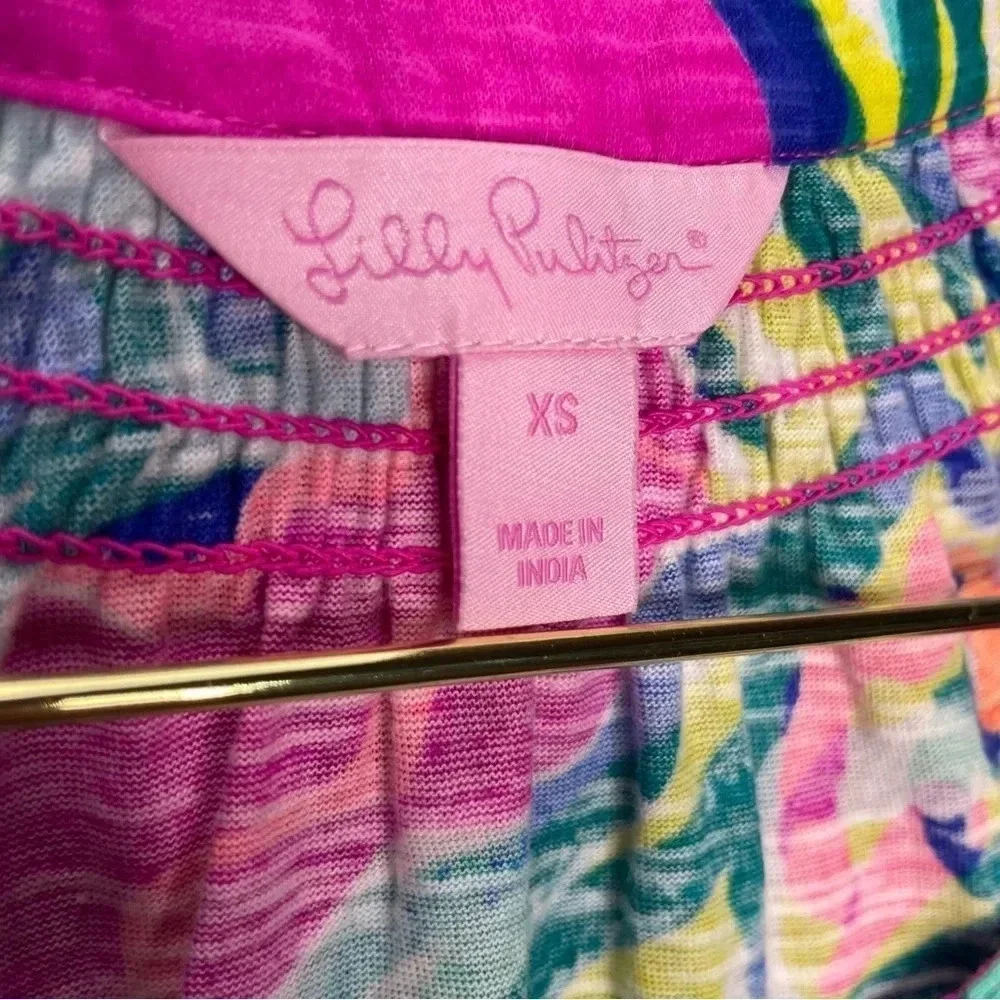 Lilly Pulitzer Essie Cotton Gold Button Tank Top - Picture 4 of 6